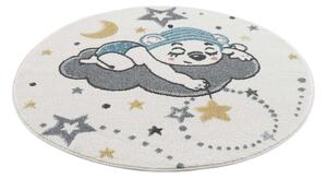 Covorul perfect rotund pentru copii, cu ursuleț adormit