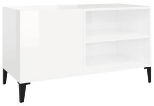 Dulapuri pentru discuri alb lucios 84,5x38x48 cm lemn prelucrat