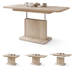 Mazzoni ASTON MINI-Z Stejar Sonoma - MĂSUȚĂ DE CAFEA MODERNĂ EXTENSIBILĂ REGLABILĂ PE ÎNĂLȚIME MASĂ TRANSFORMABILĂ