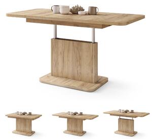 Mazzoni ASTON MINI-Z Stejar Craft Auriu - MĂSUȚĂ DE CAFEA MODERNĂ EXTENSIBILĂ REGLABILĂ PE ÎNĂLȚIME MASĂ TRANSFORMABILĂ