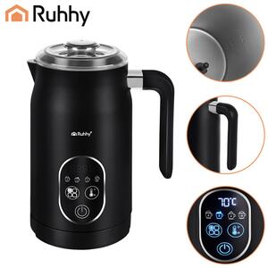 Spumant de lapte electric Ruhhy - funcție spumă caldă/rece, pentru Latte, Cappuccino și Frappé, 2 teluri de spumare incluse