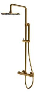 Coloana de dus cu termostat, Omnires CONTOUR, auriu periat