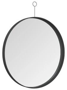 Oglindă suspendată cu agățătoare, negru, 50 cm