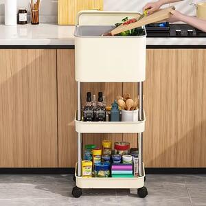 Carucior organizator cu 3 niveluri si roti