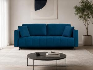 Canapea extensibila ALDO 3L, stofa catifelata albastru - Monolith 77