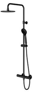 Coloana de dus cu termostat, Omnires Y, negru semi-mat