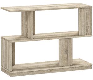 HOMCOM Măsuță de cafea modernă în formă de S cu 4 rafturi 90x30x61 cm Lemn | Aosom Romania