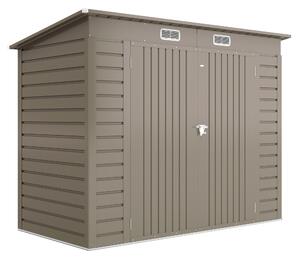 Outsunny Adăpost de Grădină 8 x 4FT din Metal, cu Uși Duble și 2 Ventilații, Gri | Aosom Romania