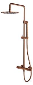 Coloana de dus cu termostat, Omnires CONTOUR, cupru periat