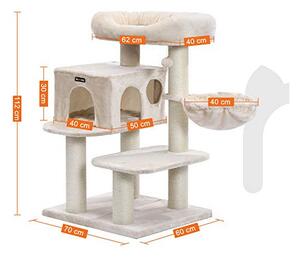 Copac pentru pisici, Feandrea, PCT01M, Bej, ‎70 x 60 x 112 cm