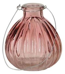 Vaza Daisy din sticla roz 8 cm