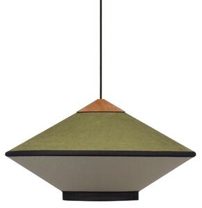 Lustră Pendul Forestier, Cymbal, reglabil, Verde, Sala de mese, Țesătură / Textil, Design