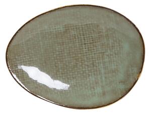 Platou Pebble din ceramica turcoaz 28x23 cm
