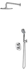 Set de dus incastrat Omnires Y, cu termostat, crom lucios