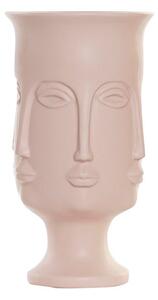 Vaza Faces din ceramica roz 26 cm