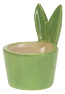 Suport pentru ou Bunny din ceramica verde 7 cm