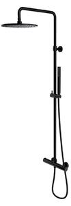 Coloana de dus cu termostat, Omnires Y, negru semi-mat