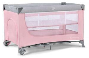 Kinderkraft Leody pat de călătorie cu înălțime reglabilă cu saltea #pink