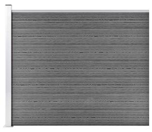 Panou de gard, gri, 175x146 cm, WPC