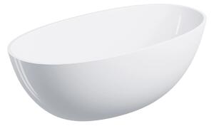Cada freestanding, Omnires SHELL M+, 148 x 75 cm, alb lucios