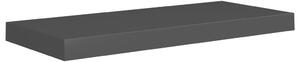 Raft de perete suspendat, negru, 60x23,5x3,8 cm, MDF
