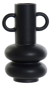 Vaza Atena din portelan negru 19 cm