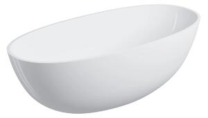 Cada freestanding, Omnires SHELL M+, 160 x 75 cm, alb lucios