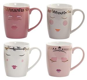 Cana Lovely Faces din ceramica 10 cm - modele diverse
