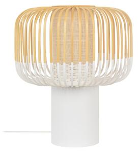 Lampă de masă Forestier, Bamboo, Alb, Camera de zi, Bamboo, Design