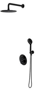 Set de dus incastrat Omnires Y, cu termostat, negru semi-mat