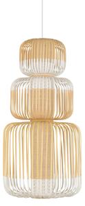 Lustră Pendul Forestier, Bamboo, reglabil, Alb, Camera de zi, Bamboo, Design