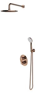 Set de dus incastrat Omnires Y, cu termostat, cupru lucios