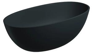 Cada freestanding, Omnires SHELL M+, 148 x 75 cm, negru mat lava