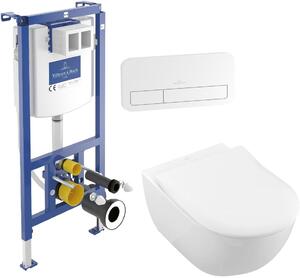 Set set Combi-Pack cu tablă Villeroy & Boch Subway 2.0 5614R2R1, cadru încastrat Villeroy & Boch ViConnect 92242700, 92249068