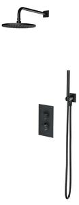 Set de dus incastrat Omnires CONTOUR,cu termostat, antracit periat