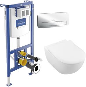 Set set Combi-Pack cu tablă Villeroy & Boch Subway 2.0 5614R201, cadru încastrat Villeroy & Boch ViConnect 92242700, 92249061