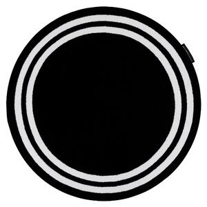 Covor HAMPTON cadru cerc negru