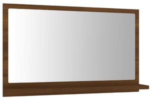 Oglindă de baie, stejar maro, 60x10,5x37 cm, lemn compozit