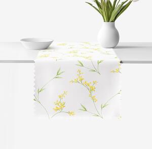 Goldea napron de masă teflonat - flori de mimoză 20x120 cm