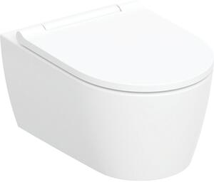 Geberit One vas wc cu capac soft-close agăţat fără margine cu spălare turbionară alb lucios 500.201.01.1