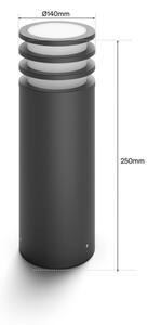 Philips - Lampă LED RGB reglabilă pentru exterior Hue LUCCA 1xE27/8,1W/230V IP44
