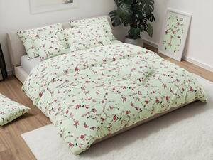 Lenjerie de pat din microfibra FLORAL CREAM verde deschis Dimensiune lenjerie de pat: 70 x 90 cm | 140 x 200 cm