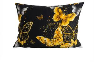 Fata de perna din microfibra GOLD BUTTERFLY 50x70 cm, negru