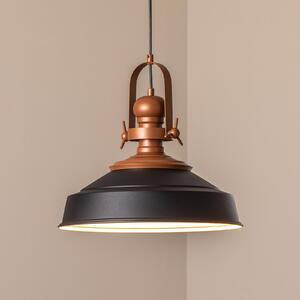 Opviq Lampă suspendată Craft, negru, metal, Ø 41 cm, E27, reglabil, Negru, Bucătărie, Metal, Design industrial