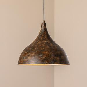 Opviq Lampă suspendată Bitlislim, maro antic, Ø 41 cm, metal, E27, reglabil, Maro / Rugină, Camera de zi / sufragerie, Metal, Casă de țară / Rustic