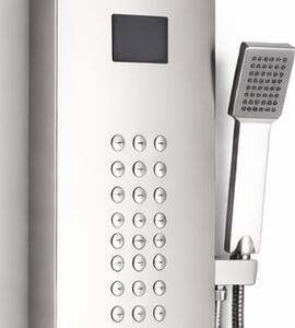 Panel de dus cu hidromasaj din inox Crom