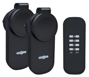 SET 2x priză de exterior + telecomandă IP44 Solight DY12