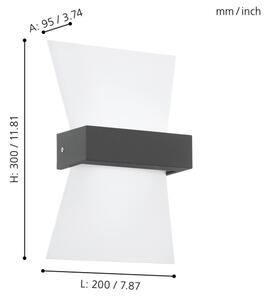 Eglo 98717 - Aplică perete exterior LED ALBENZA LED/4,8W/230V IP44