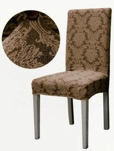 Set 6 huse elastice pentru scaune, model Jacquard, Cappuccino