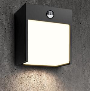 Aplică LED de exterior cu senzor Brilagi TERNI LED/12W/230V negru IP54